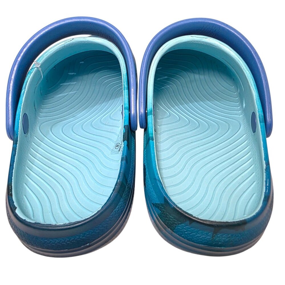 Rugged Shark Clog Sandals Discovery Shark Week Swivel Strap Mens Sizes 8-13 Blue - Picture 7 of 9